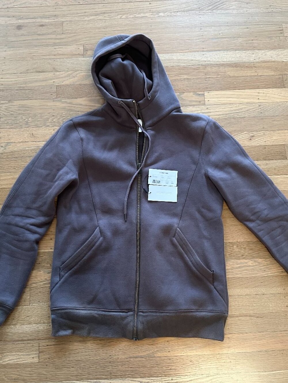 Helmut Lang Beluga LS Zip-Up Hoodie — Size Small